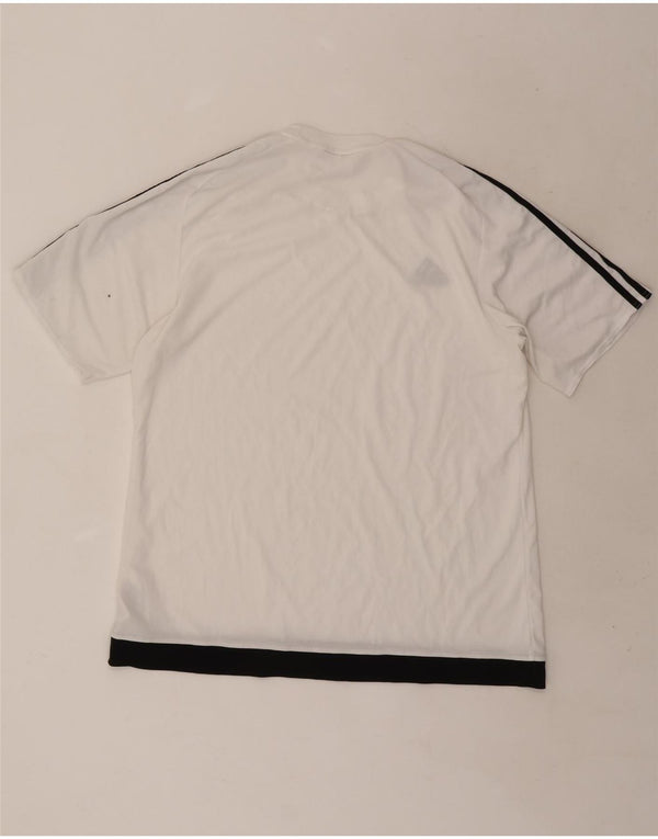 Adidas Mens Climalite T-Shirt Top XL White Colourblock Polyester