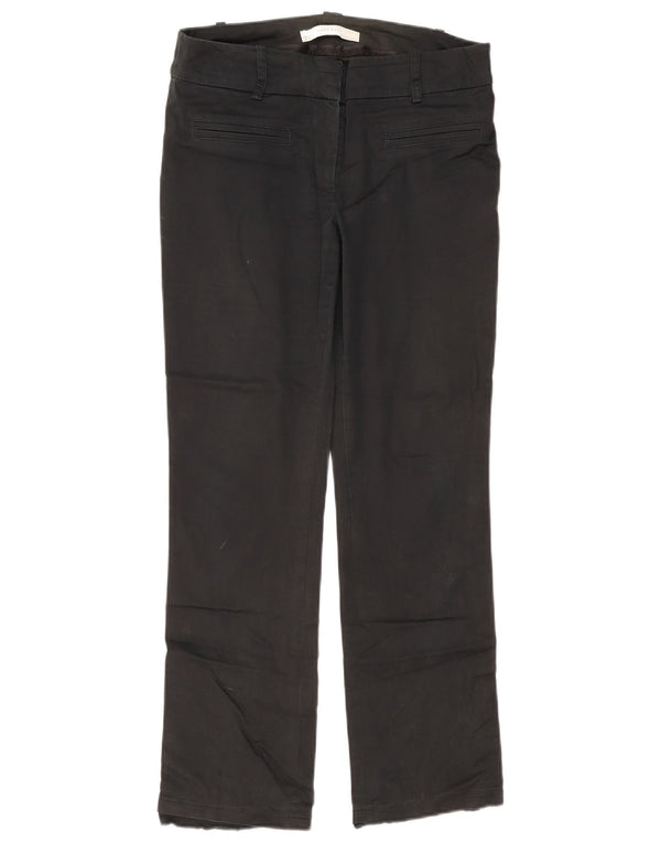 Zara Womens Straight Casual Trousers EU 38 Small W28 L29 Black