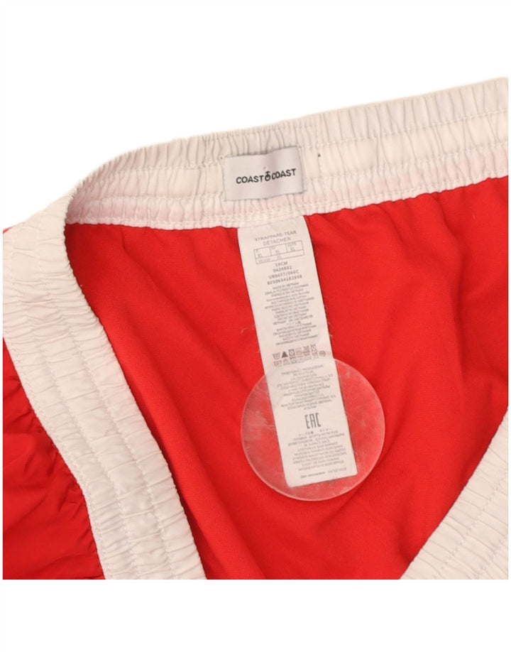 COAST Womens Swimming Shorts UK 18 XL  Red Colourblock Polyester