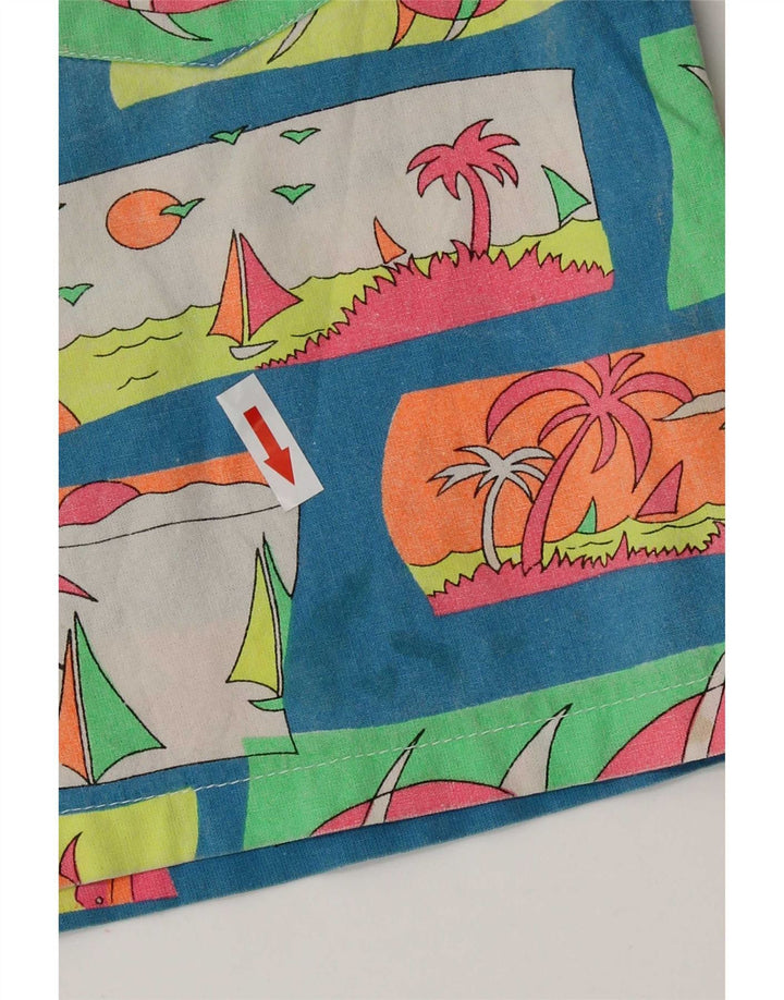 Vintage Mens Abstract Pattern Swimming Shorts Medium Multicoloured
