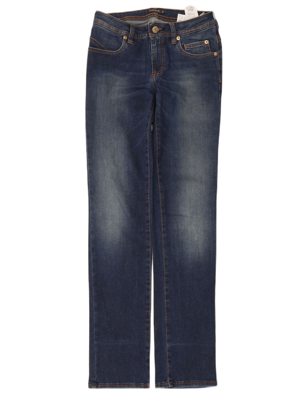 SIVIGLIA Womens Straight Jeans W27 L31 Blue Cotton