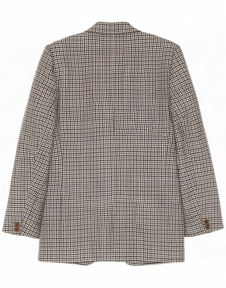 Prandina Mens 2 Button Blazer Jacket UK 40 Large Grey Houndstooth