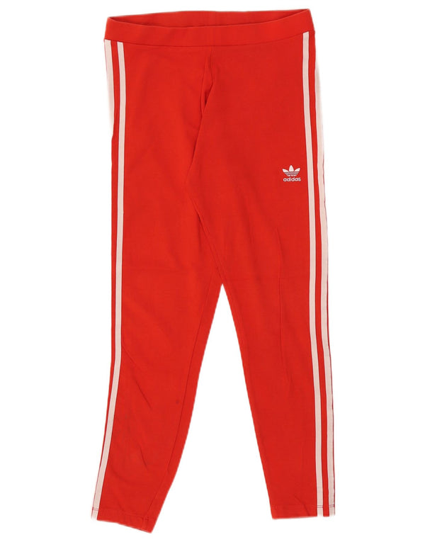 Adidas Womens Leggings UK 10 Small Red Cotton