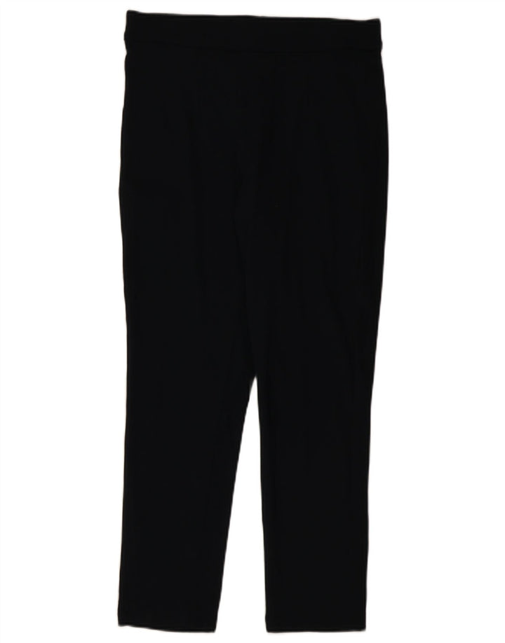 Marks & Spencer Womens Slim Casual Trousers UK 12 Medium W32 L26 Black