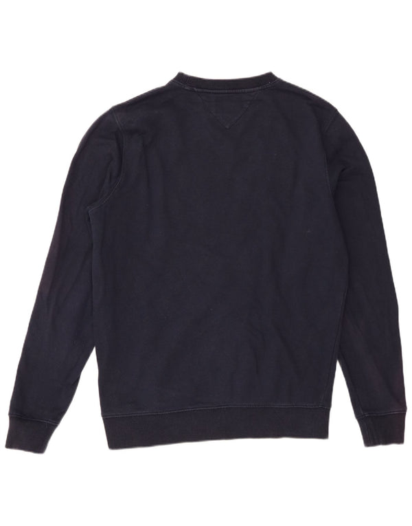 Tommy Hilfiger Mens Graphic Sweatshirt Jumper Medium Navy Blue Cotton