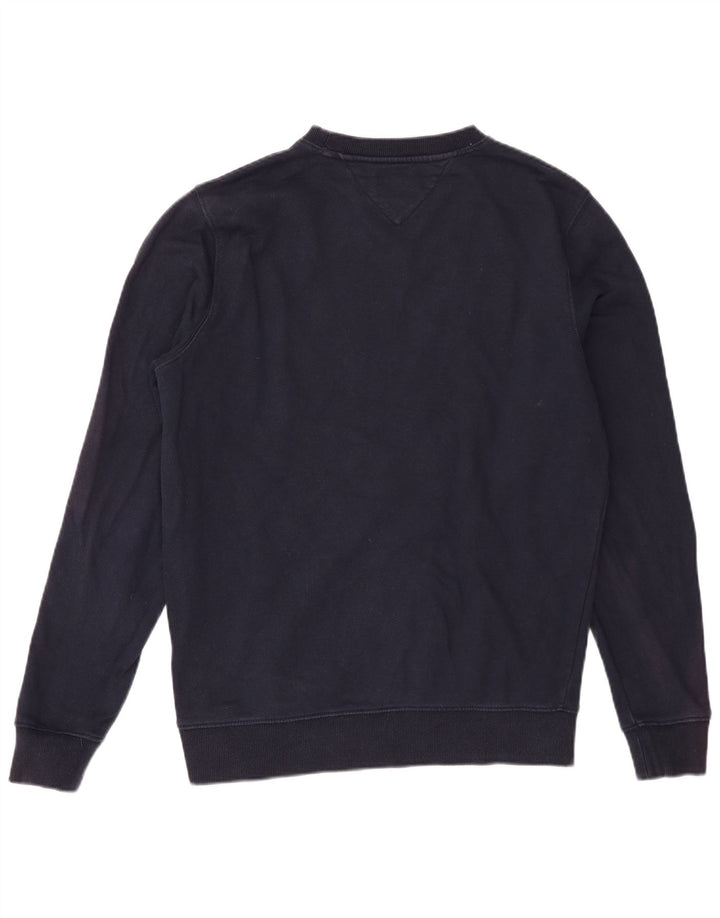 Tommy Hilfiger Mens Graphic Sweatshirt Jumper Medium Navy Blue Cotton