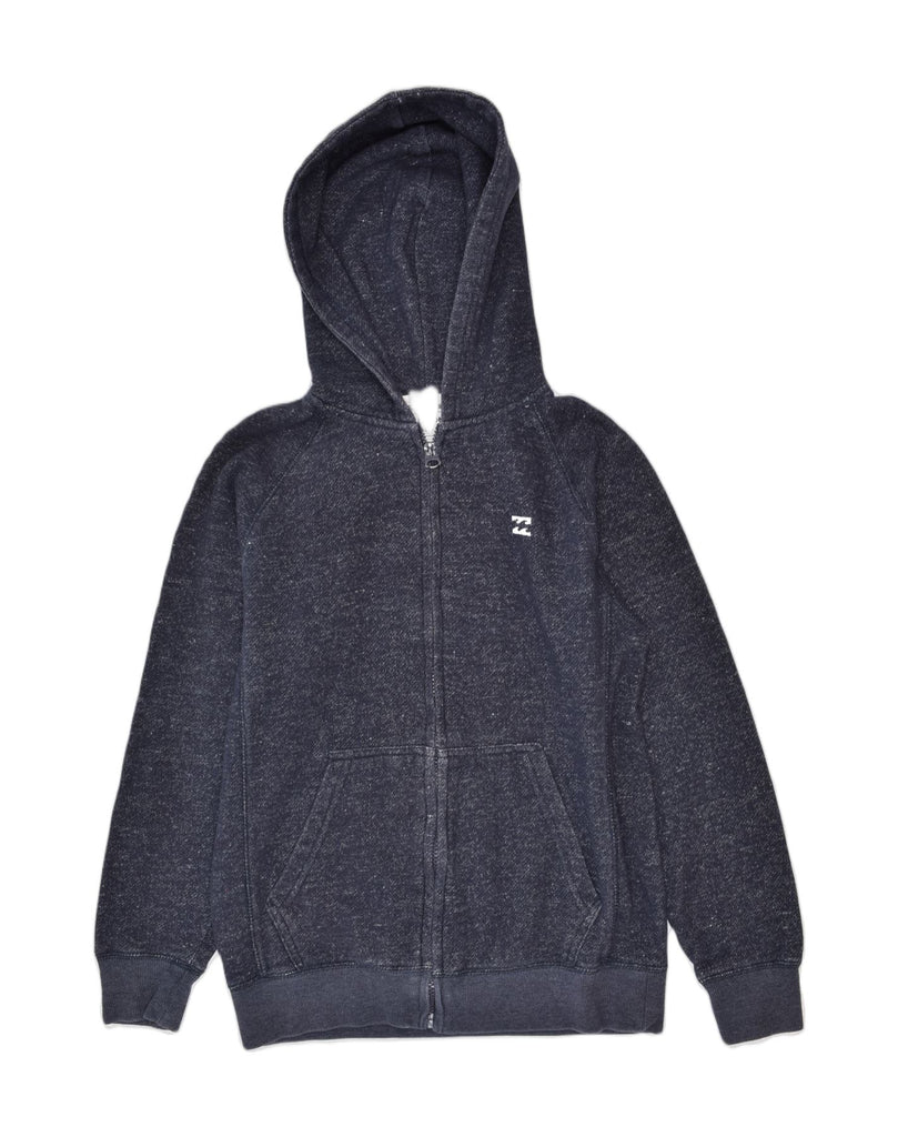 BILLABONG Boys Zip Hoodie Sweater 13-14 Years Large Navy Blue Flecked | Vintage Billabong | Thrift | Second-Hand Billabong | Used Clothing | Messina Hembry 