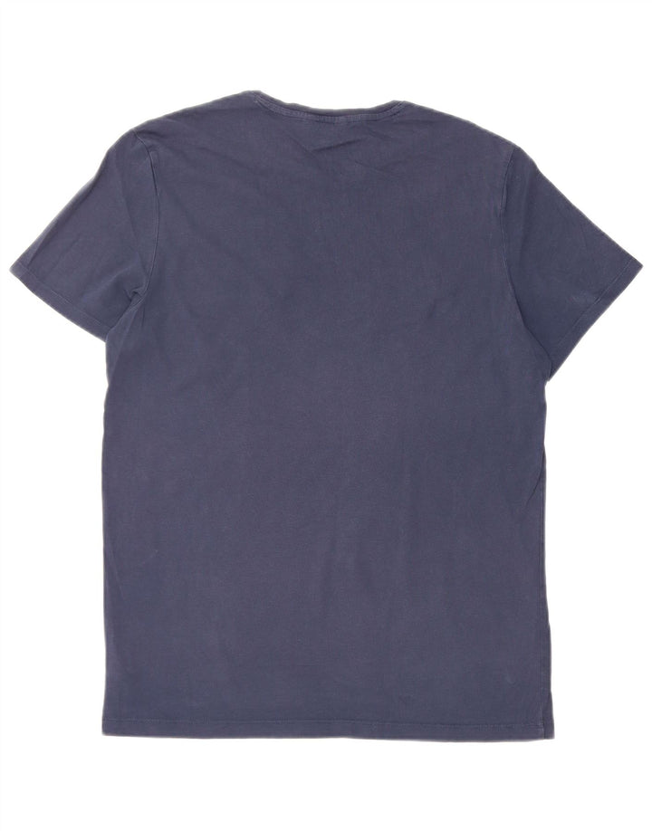 CALVIN KLEIN Mens Graphic T-Shirt Top Small Navy Blue Cotton