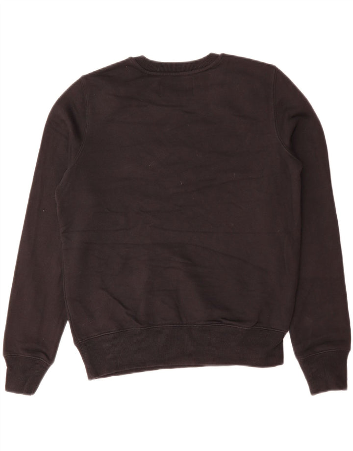 CALVIN KLEIN JEANS Womens Oversized Sweatshirt Jumper UK 10 Small Black