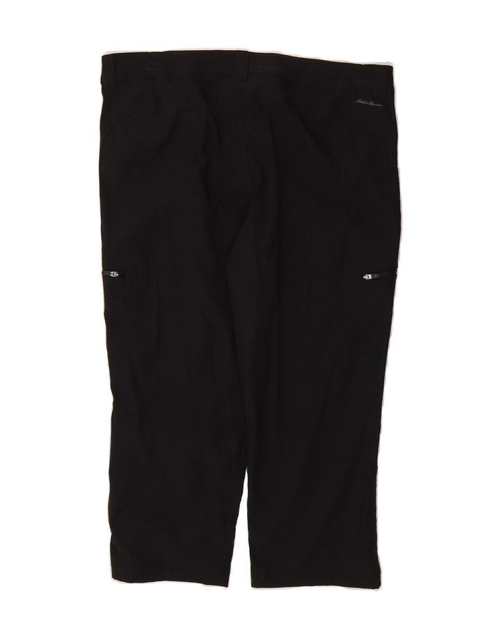 EDDIE BAUER Womens Capri Cargo Trousers US 12 Large W34 L21 Black Nylon Vintage Eddie Bauer and Second-Hand Eddie Bauer from Messina Hembry 