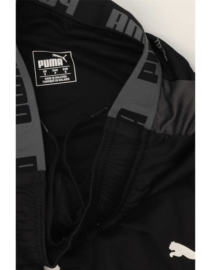Puma Mens Tracksuit Trousers Small Black Colourblock Polyester Sports