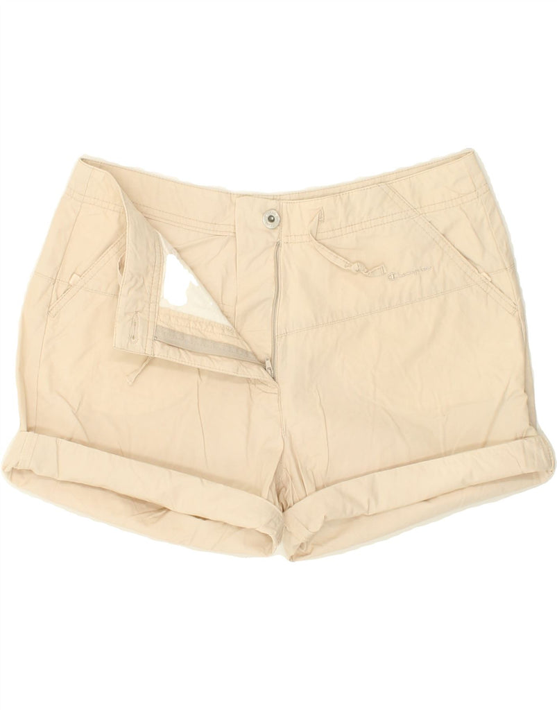 CHAMPION Womens Casual Shorts Medium W30 Beige Cotton | Vintage Champion | Thrift | Second-Hand Champion | Used Clothing | Messina Hembry 