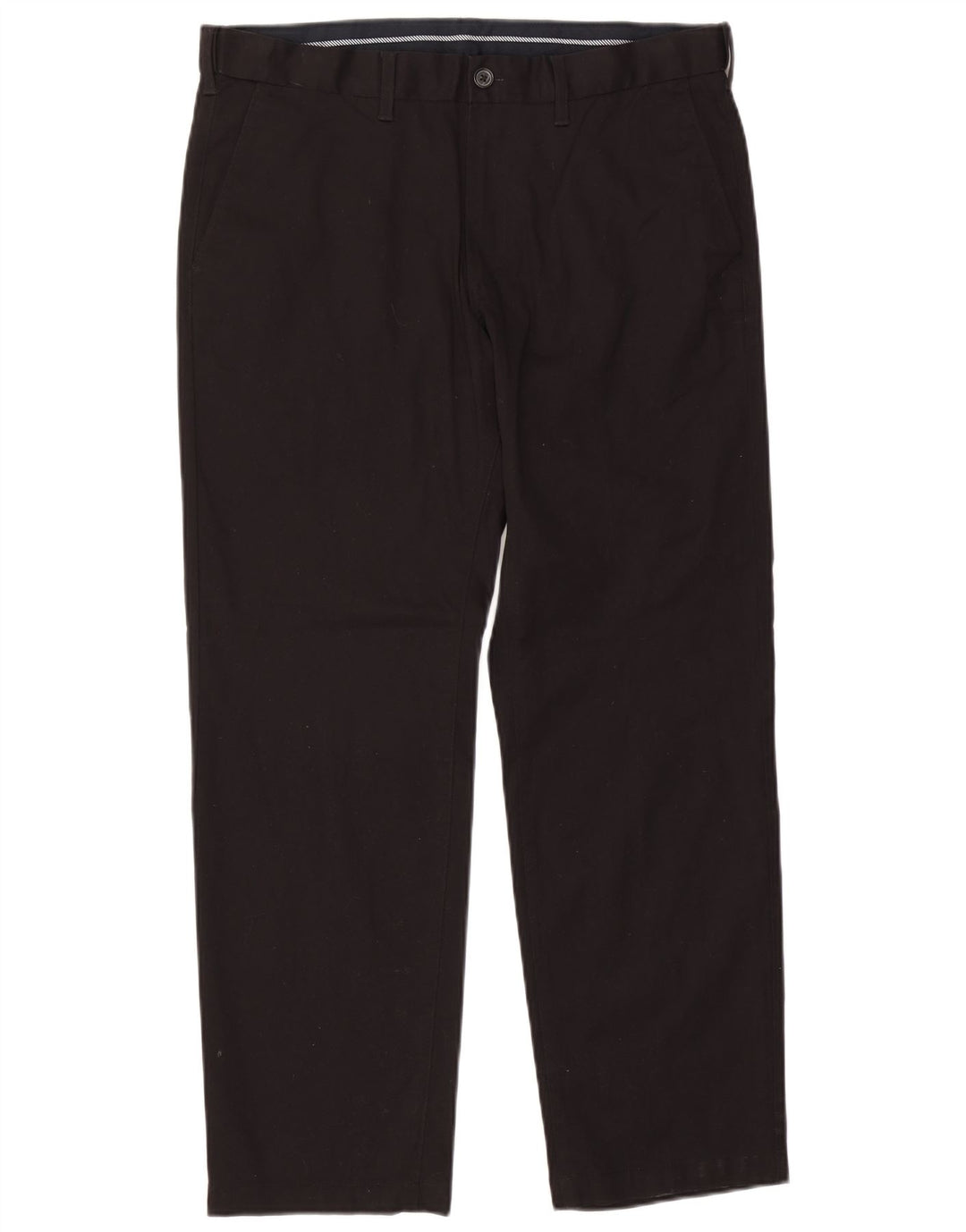 Marks & Spencer Mens Heritage Straight Chino Trousers W36 L29 Black Cotton