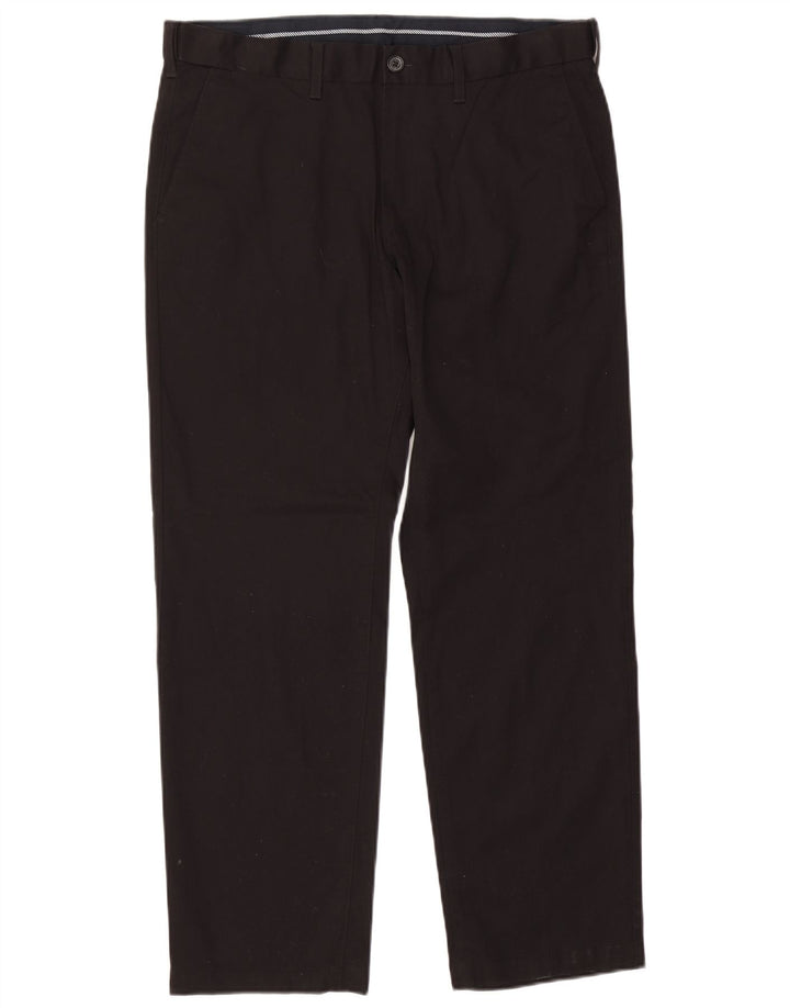 Marks & Spencer Mens Heritage Straight Chino Trousers W36 L29 Black Cotton