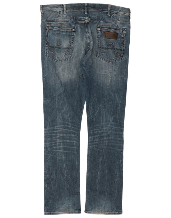 Wrangler Mens Ben Slim Jeans W38 L34 Blue Cotton