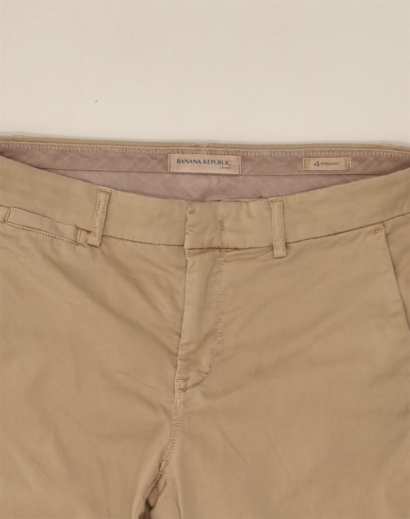 BANANA REPUBLIC Womens Straight Chino Trousers US 4 Small W32 L30  Beige | Vintage Banana Republic | Thrift | Second-Hand Banana Republic | Used Clothing | Messina Hembry 