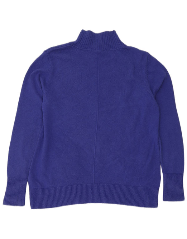 White Stuff Womens Relaxed Fit Turtle Neck Jumper Sweater UK 10 Small Blue