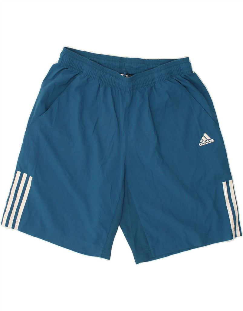 ADIDAS Mens Sport Shorts Medium Blue Polyester | Vintage Adidas | Thrift | Second-Hand Adidas | Used Clothing | Messina Hembry 