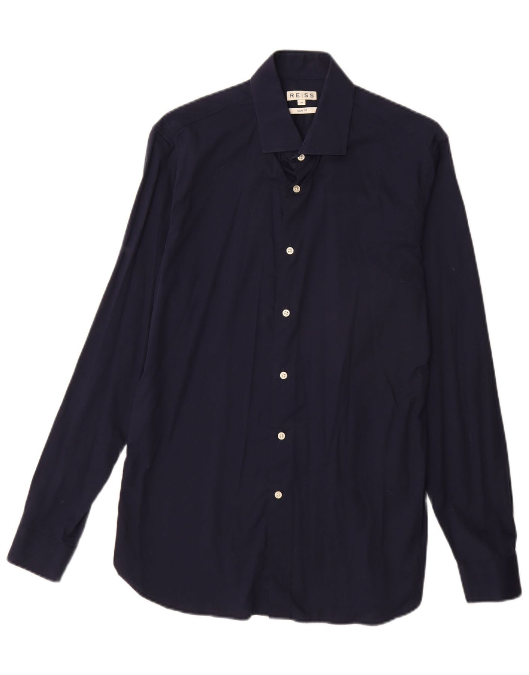 REISS Mens Slim Fit Shirt Medium Navy Blue