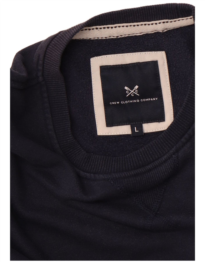 CREW CLOTHING Mens Sweatshirt Jumper Large Navy Blue