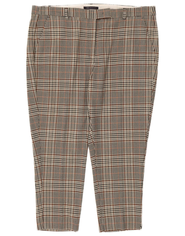 Marks & Spencer Womens Cropped Trousers UK 20 2XL W40 L25 Multicoloured
