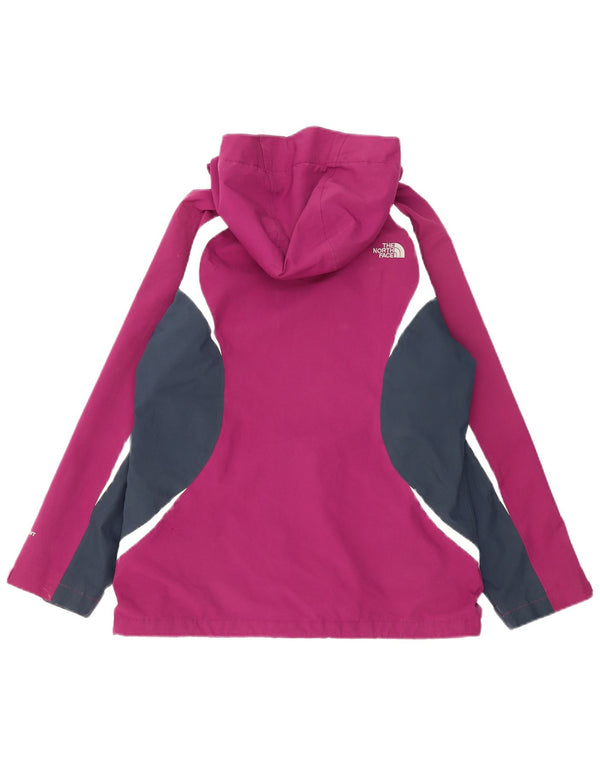 The North Face Girls Hyvent Rain Jacket 14-15 Years XL Purple Colourblock