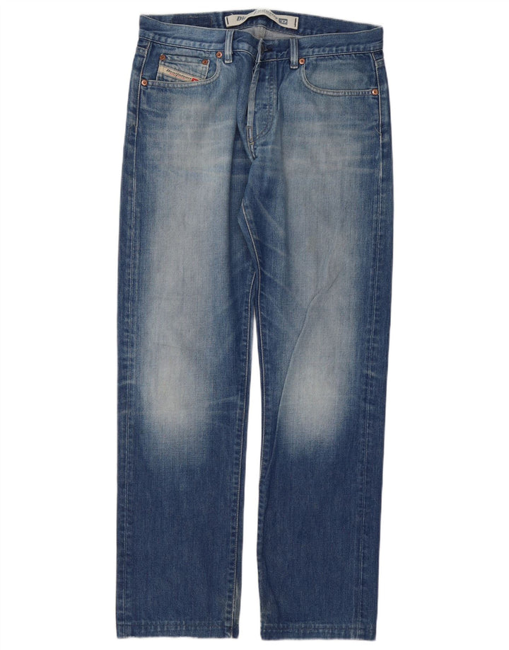 Diesel Womens Straight Jeans W32 L32 Blue Cotton