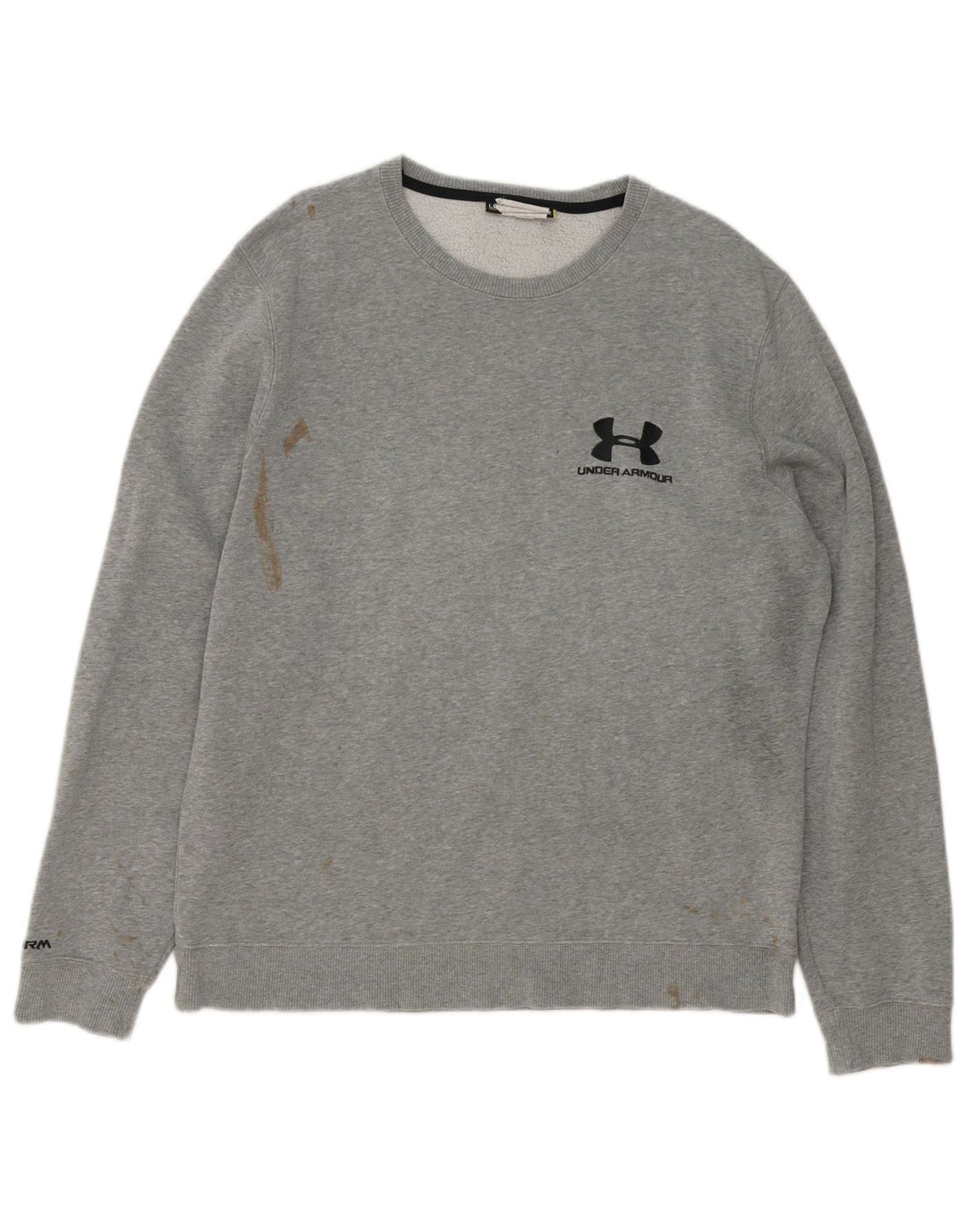 Under Armour Mens Graphic Sweatshirt Jumper Large Grey Flecked