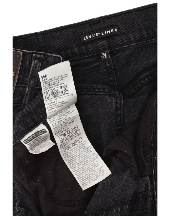 Levi's Mens Slim Jeans W34 L31 Black Cotton