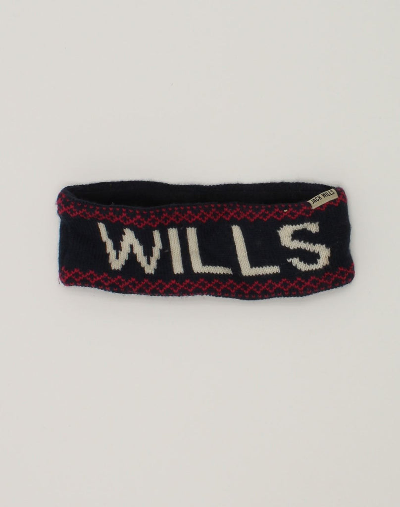 JACK WILLS Womens Graphic Headband Hat One Size Black Polyester | Vintage Jack Wills | Thrift | Second-Hand Jack Wills | Used Clothing | Messina Hembry 