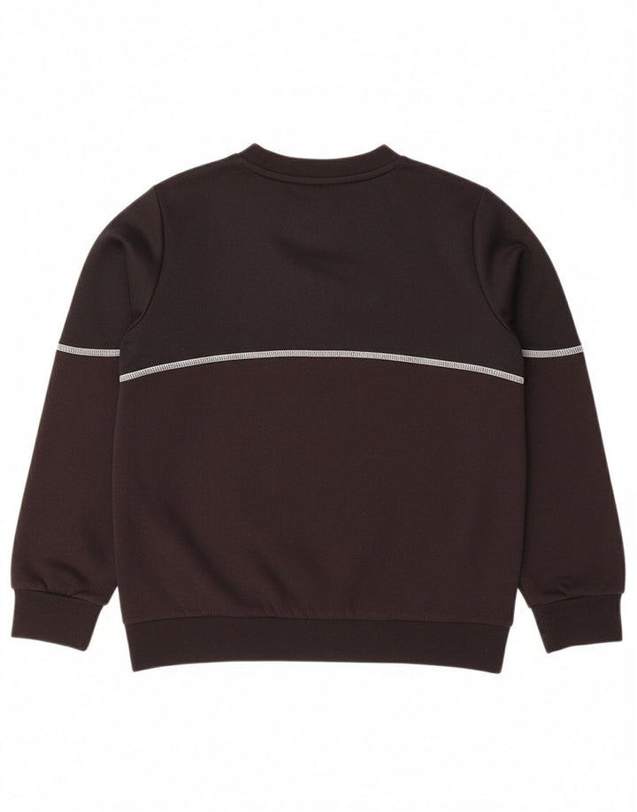 ADIDAS Boys Graphic Sweatshirt Jumper 9-10 Years Black Cotton
