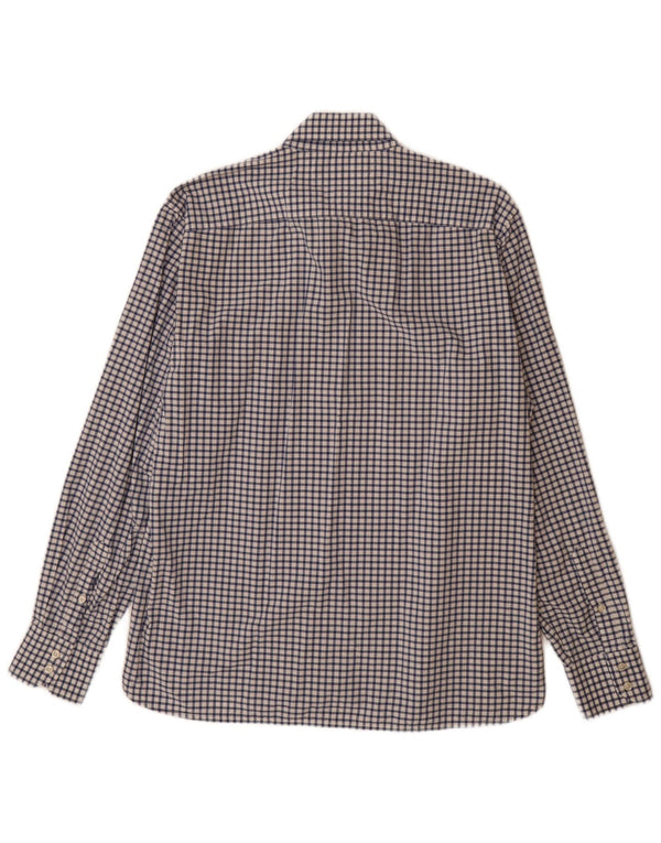 Tommy Hilfiger Mens Shirt Large Blue Gingham Cotton