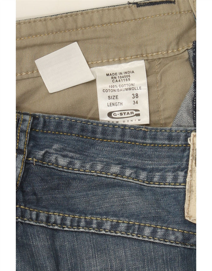 G-Star Mens 3301 Straight Jeans W38 L34 Blue Cotton