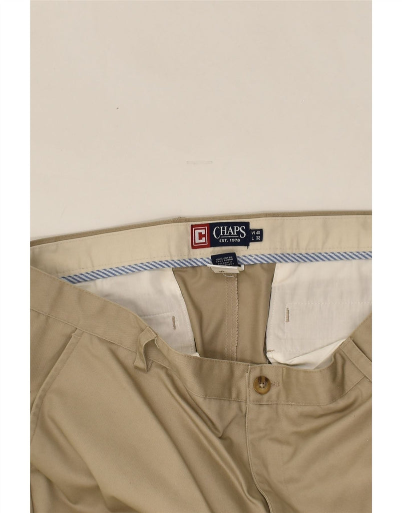 CHAPS Mens Tapered Chino Trousers W40 L29 Beige Cotton | Vintage Chaps | Thrift | Second-Hand Chaps | Used Clothing | Messina Hembry 