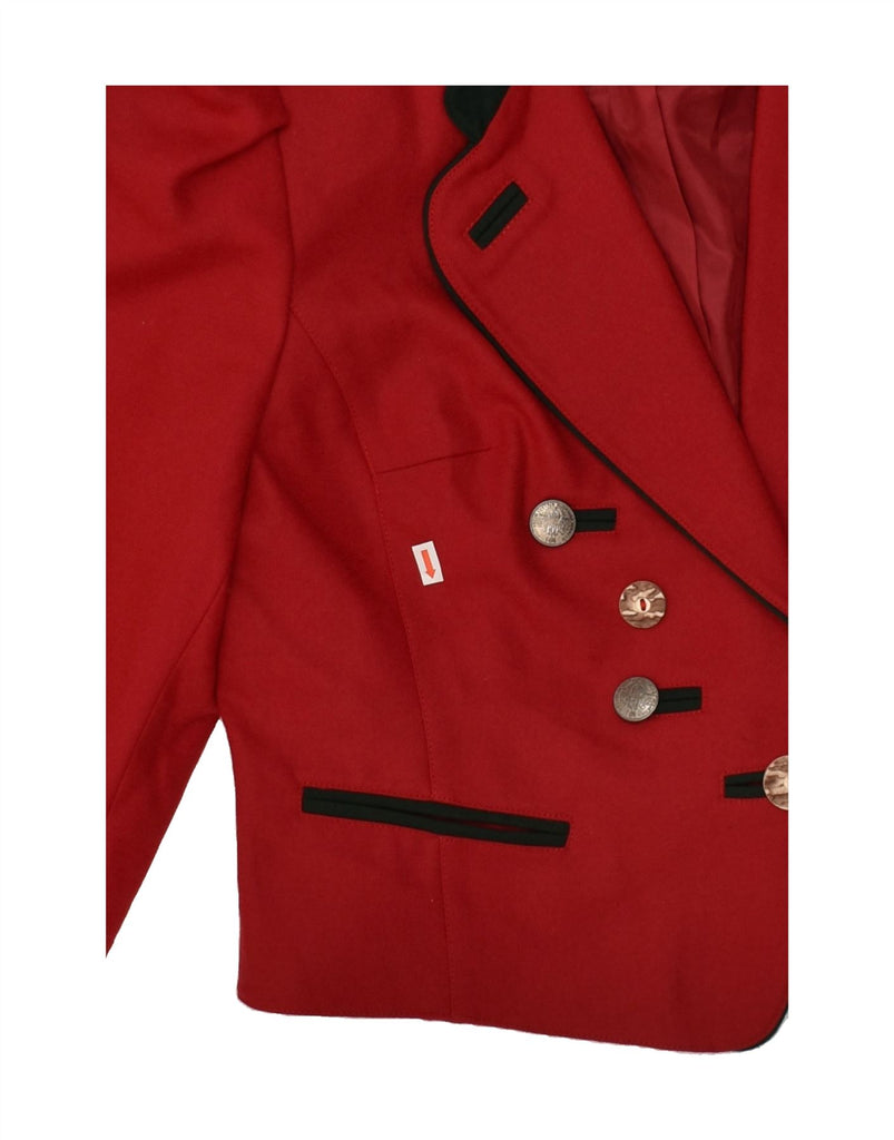 YOUR SIXTH SENSE Womens Crop 1 Button Blazer Jacket IT 44 Medium Red Vintage Your Sixth Sense and Second-Hand Your Sixth Sense from Messina Hembry 