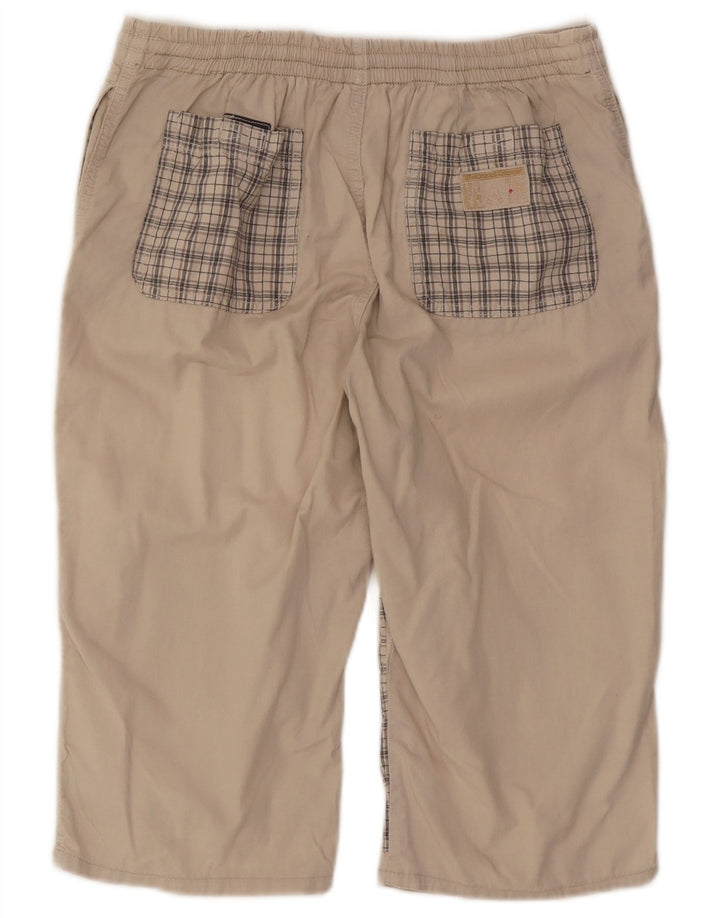 Think Pink Mens Bermuda Shorts Large W34 Beige Check Cotton