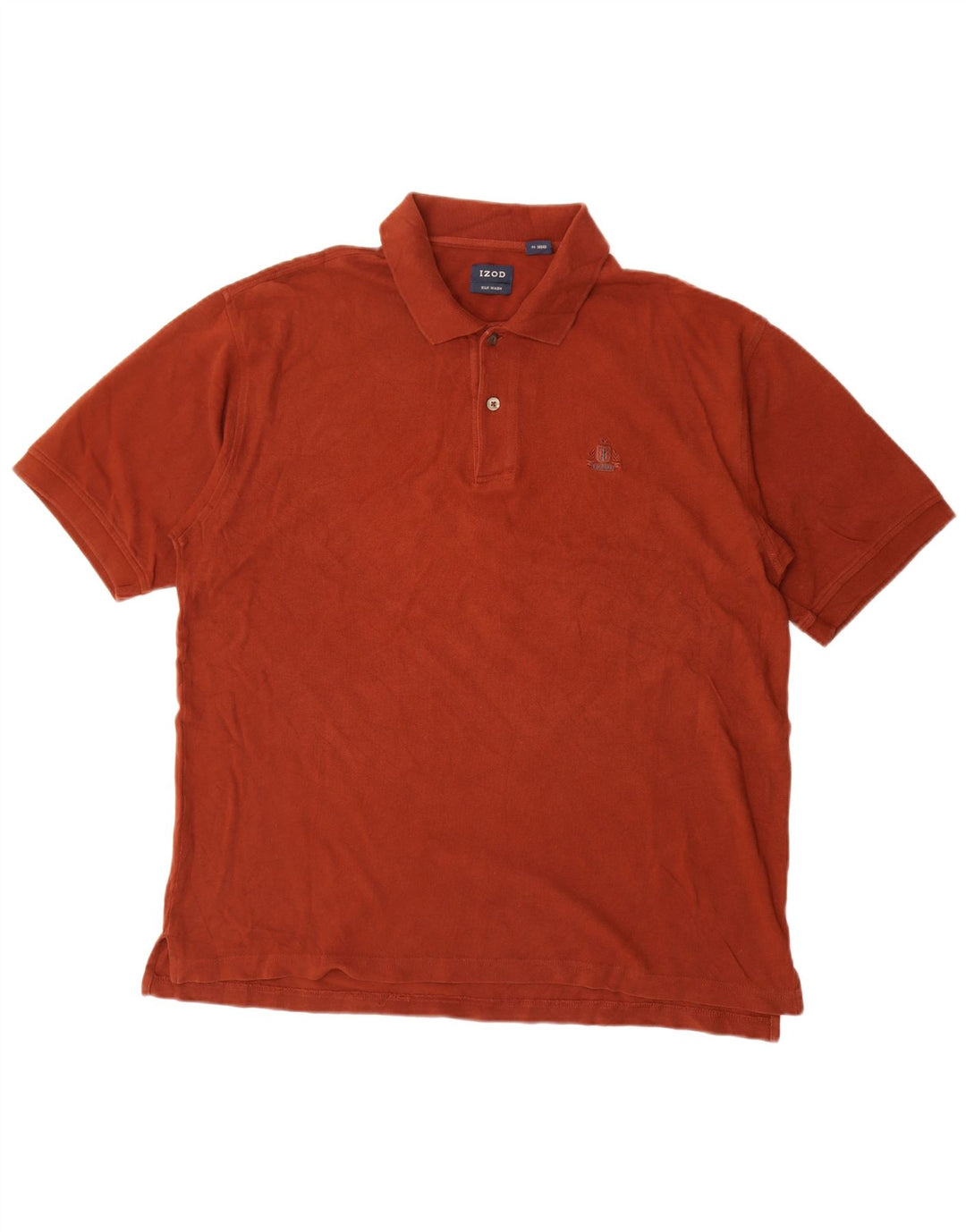 Izod Mens Polo Shirt Large Maroon Cotton