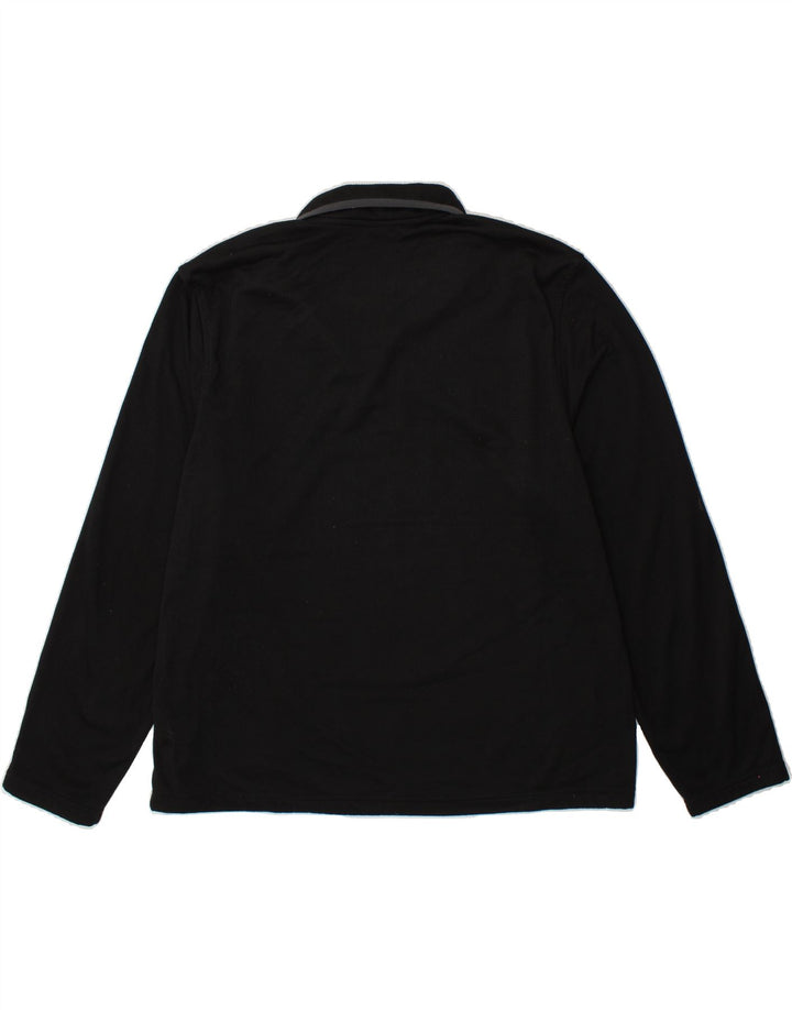 STARTER Mens Zip Neck Fleece Jumper XL Black Polyester Vintage Starter and Second-Hand Starter from Messina Hembry 