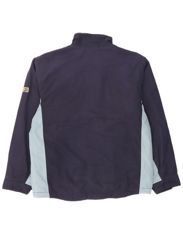 Puma Mens Windbreaker Jacket UK 38 Medium Navy Blue Colourblock Polyester