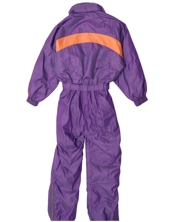 Dubin Womens Hooded Ski Jumpsuit US 10 Large Purple Colourblock Polyester