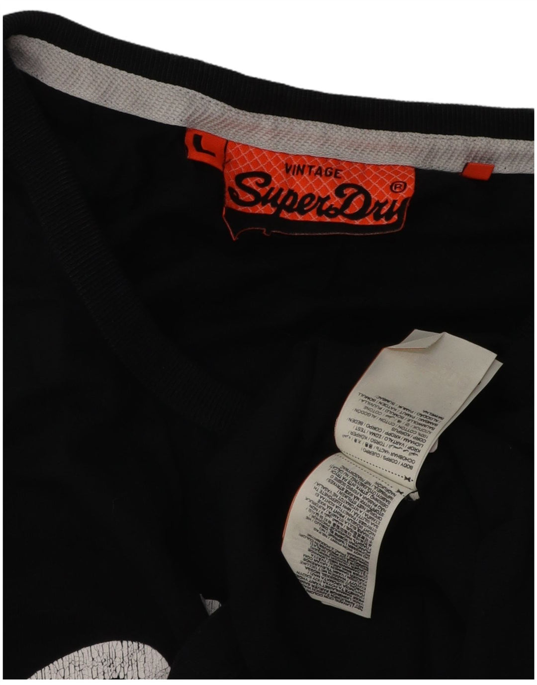 Superdry Mens Graphic Vest Top Large Black Cotton