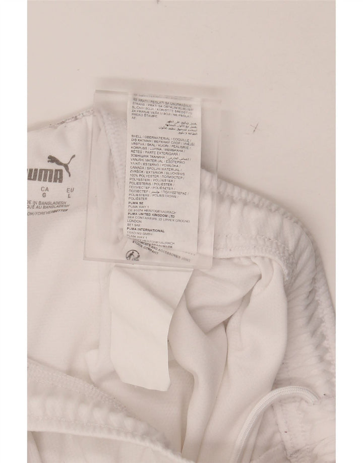 PUMA Mens Sport Shorts Large White Polyester