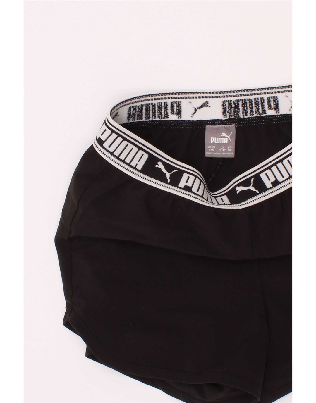 Puma Girls Graphic Sport Shorts 9-10 Years Black Polyester