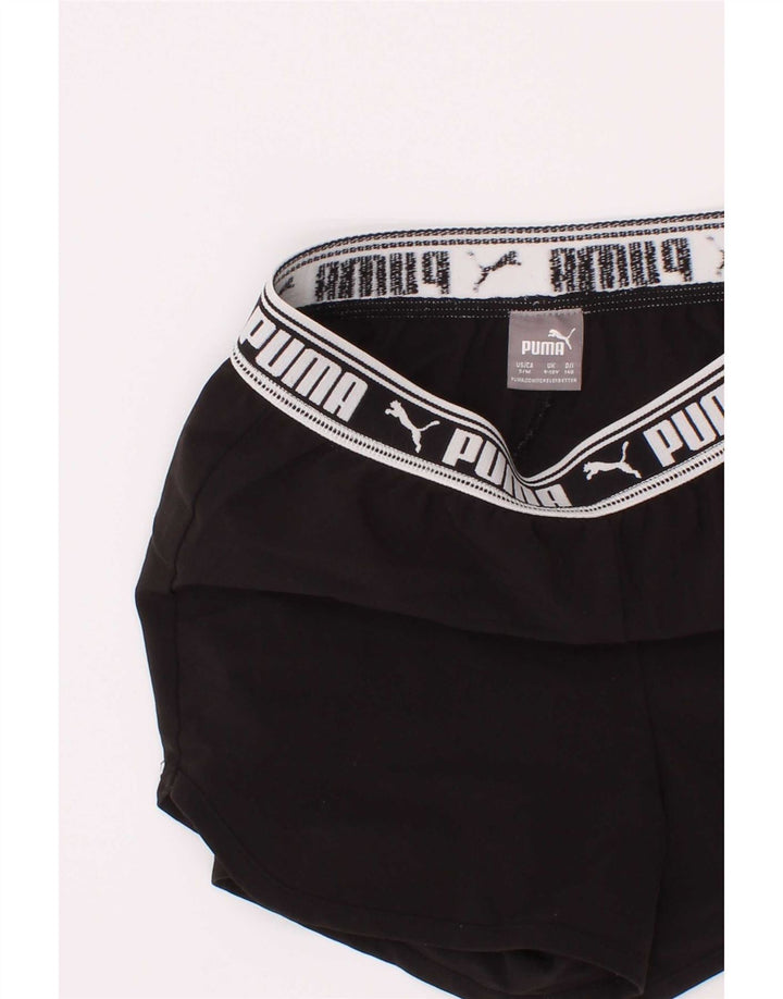 Puma Girls Graphic Sport Shorts 9-10 Years Black Polyester