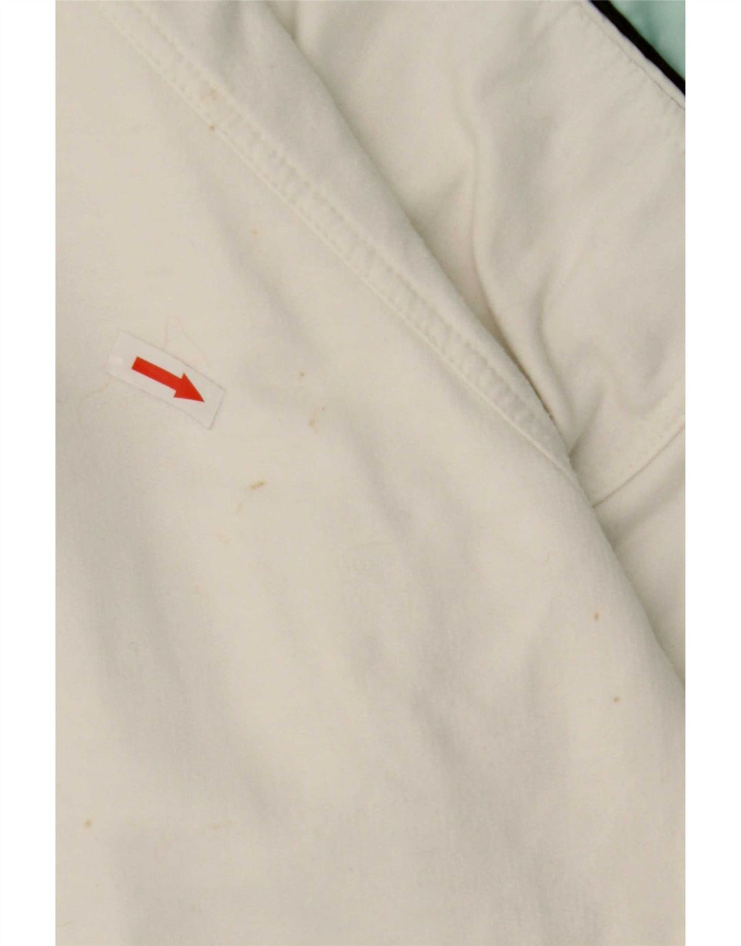 Ellesse Mens Button Neck Sweatshirt Jumper Large White Colourblock Cotton
