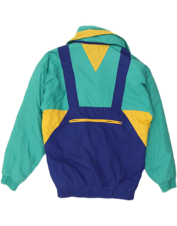 Vintage Mens Hooded Ski Jacket UK 38 Medium Multicoloured Colourblock