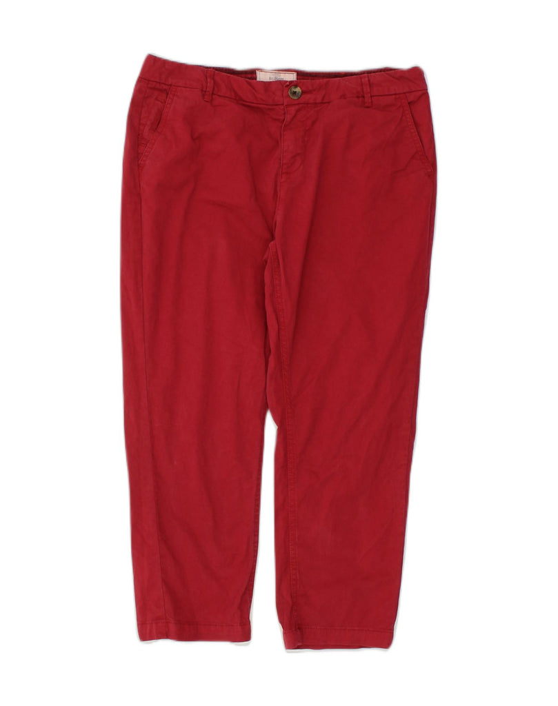 FAT FACE Womens Slim Casual Trousers US 10 Large W32 L23 Red Cotton | Vintage Fat Face | Thrift | Second-Hand Fat Face | Used Clothing | Messina Hembry 