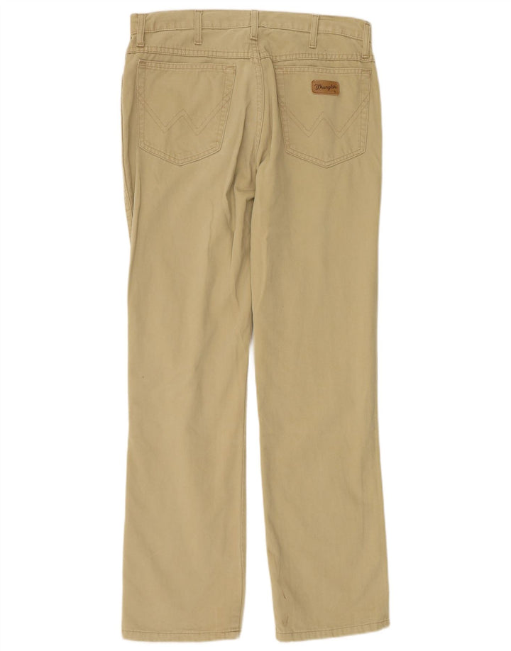 WRANGLER Mens Texas Straight Casual Trousers W34 L32 Beige Cotton