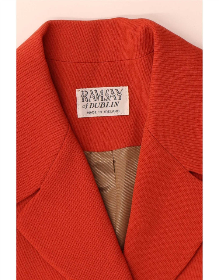 Ramsay Womens 4 Button Blazer Jacket UK 14 Medium Red