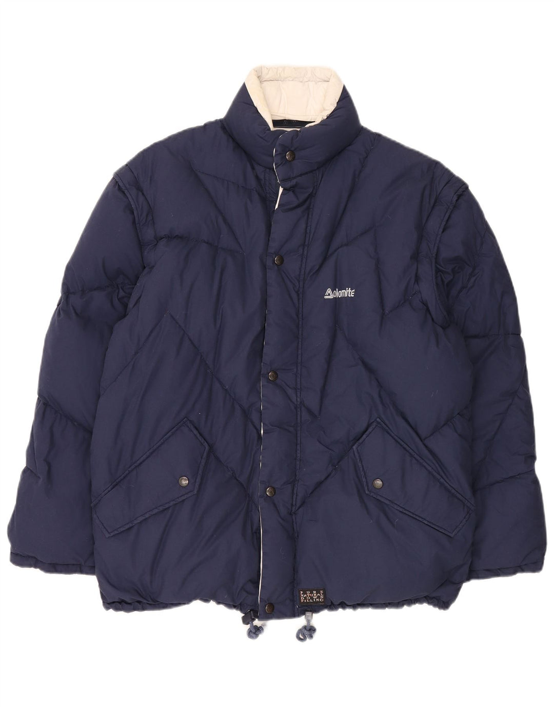 Dolomite Mens Reversible Padded Jacket UK 38 Medium Navy Blue Polyester